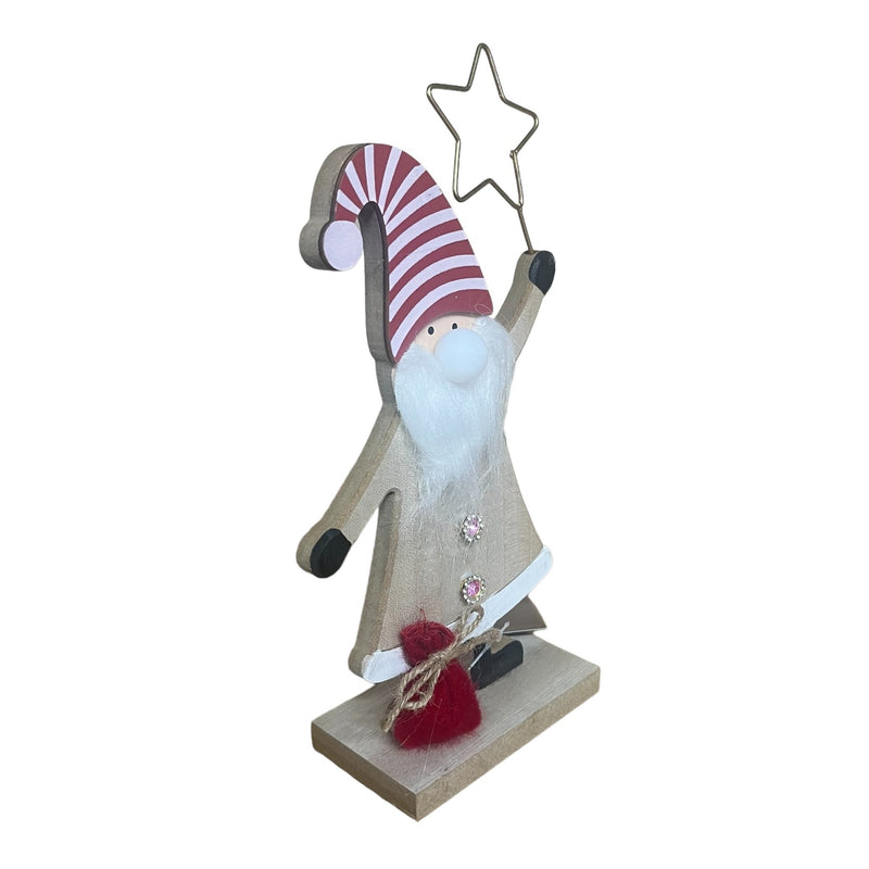 Christmas Santa with LED Light up nose on Stand - Cherish Home