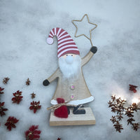 Christmas Santa with LED Light up nose on Stand - Cherish Home