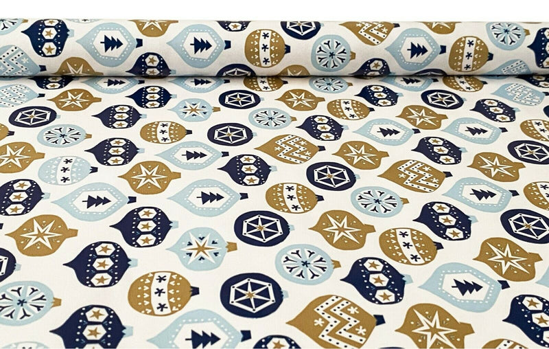 Christmas Wrapping Paper 6 Rolls 12m Festive Holiday Gift Wrap Bauble Gold - Cherish Home