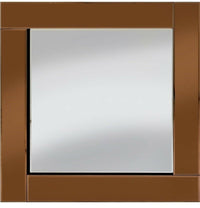 Classic Flat Bar Bronze Mirror Square Wall Mirror 60cm x 60cm - Cherish Home