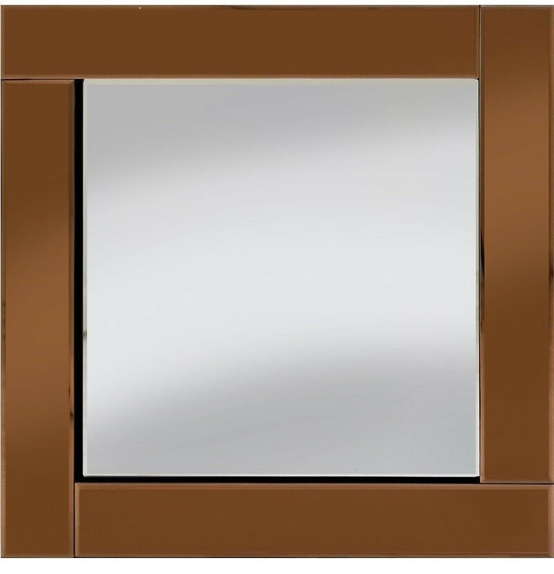 Classic Flat Bar Bronze Mirror Square Wall Mirror 60cm x 60cm - Cherish Home