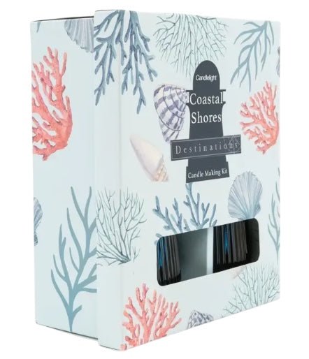 Coastal Shores DIY Candle Making Kit, create 2 Seasalt Scented Candles for Home Decor & Gifts - Cherish Home