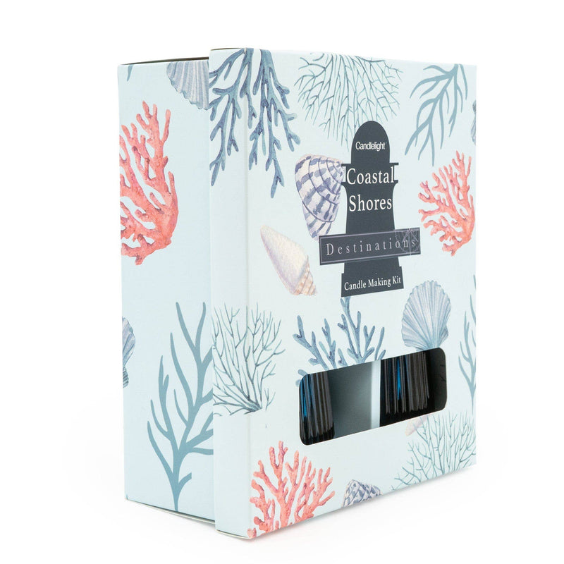 Coastal Shores DIY Candle Making Kit, create 2 Seasalt Scented Candles for Home Decor & Gifts - Cherish Home