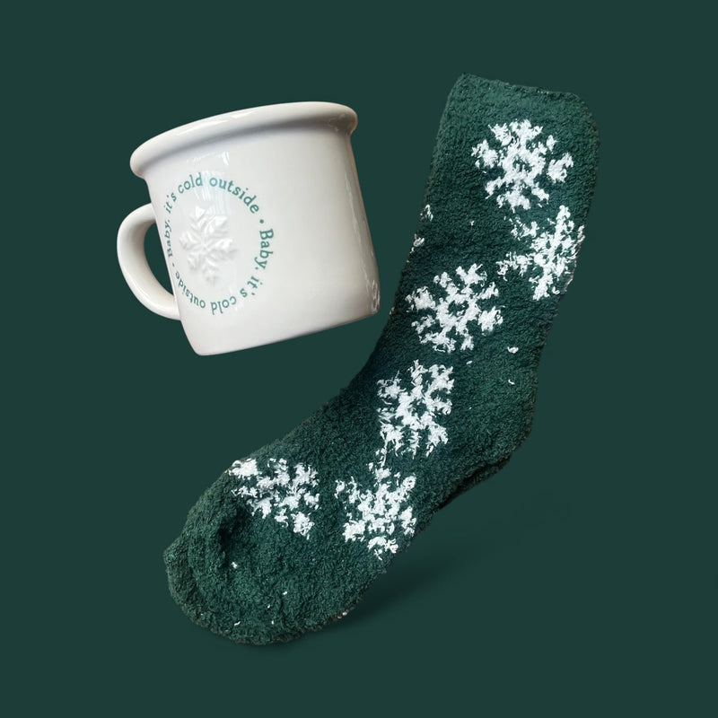 Cosy 'Baby It's Cold Outside' Winter Mug and Socks Set - Cherish Home