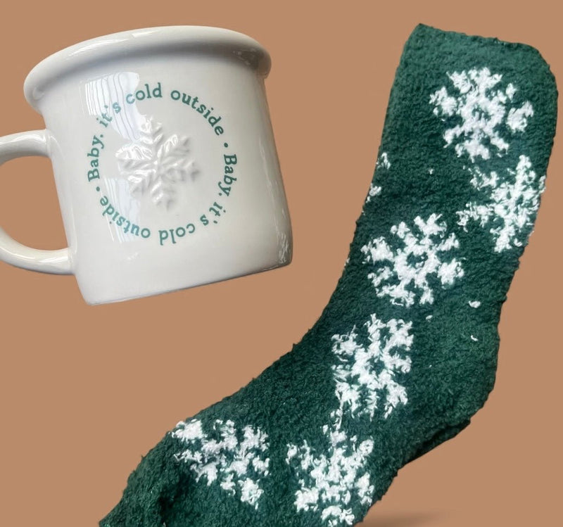 Cosy 'Baby It's Cold Outside' Winter Mug and Socks Set - Cherish Home