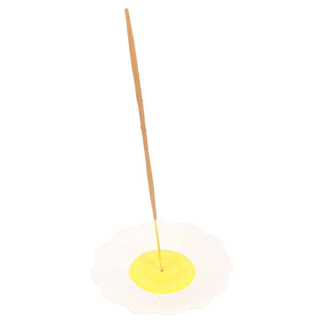Daisy Ceramic Incense Holder Plate & Incense Sticks Bundle Gift Box - Cherish Home