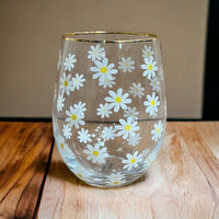 Daisy Print Glass Drinkware - Cherish Home