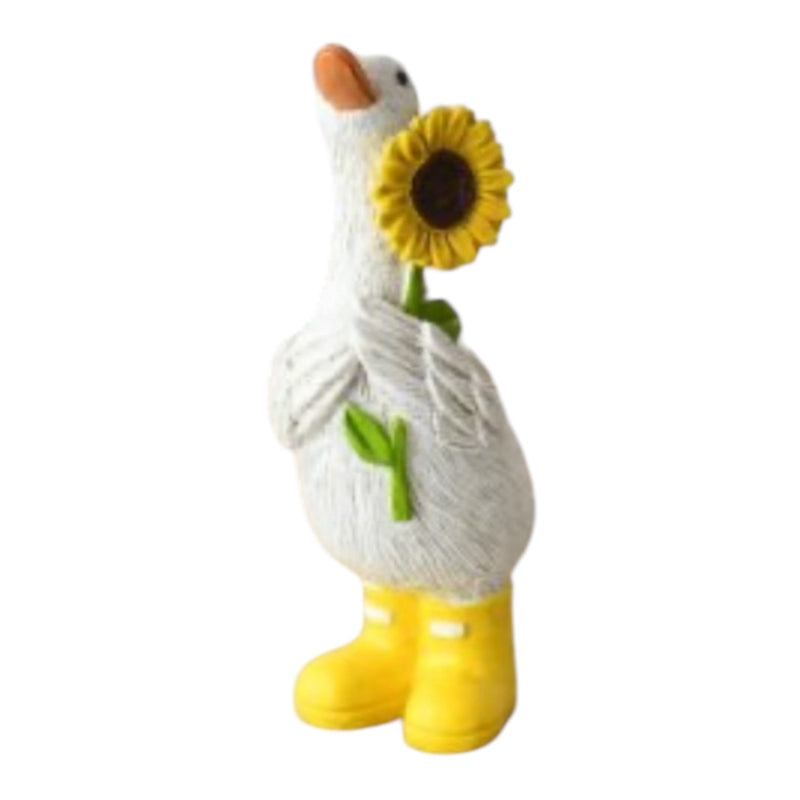 Daisy & Sunny Duck Ornaments with Wellies Daisy Sunflower Ducks 12cm - Cherish Home