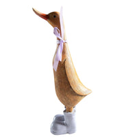 Darcey Duck Standing Ornament with Purple Boots & Necktie - Cherish Home