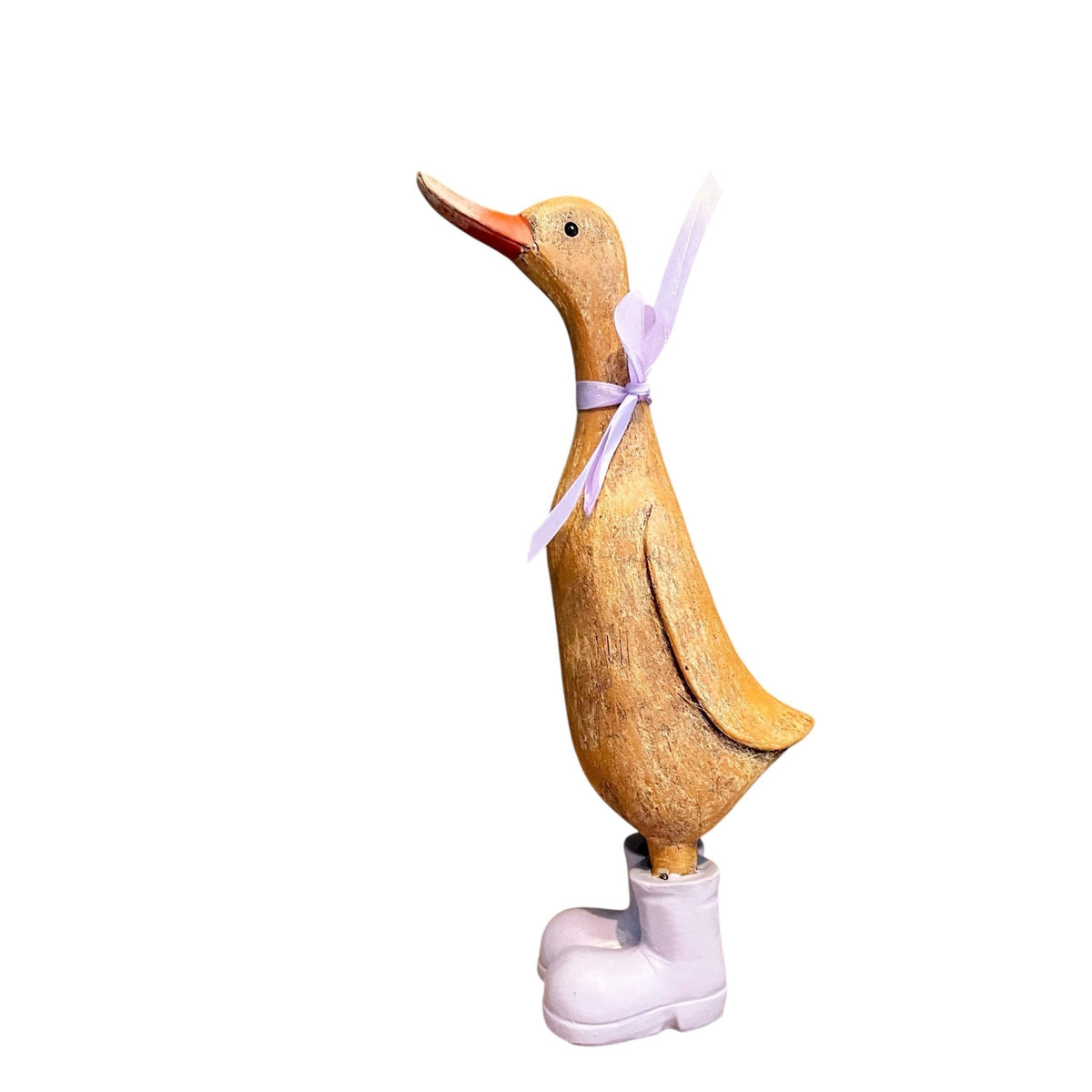 Darcey Duck Standing Ornament with Purple Boots & Necktie - Cherish Home