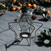 Dark Grey Star Candle Holder - Cherish Home