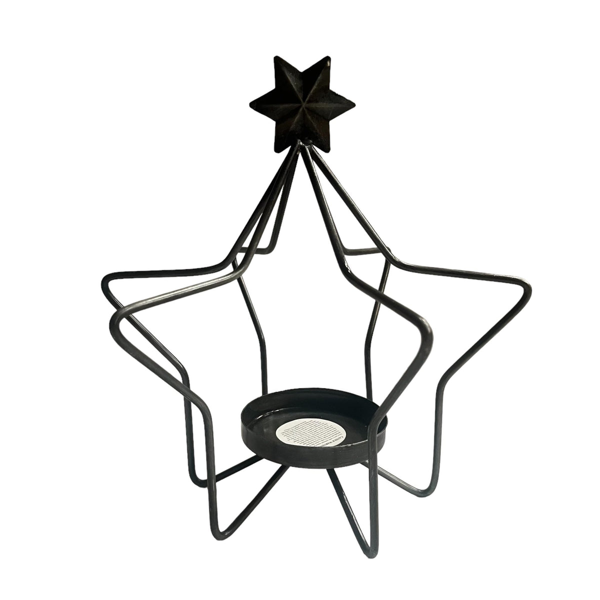 Dark Grey Star Candle Holder - Cherish Home