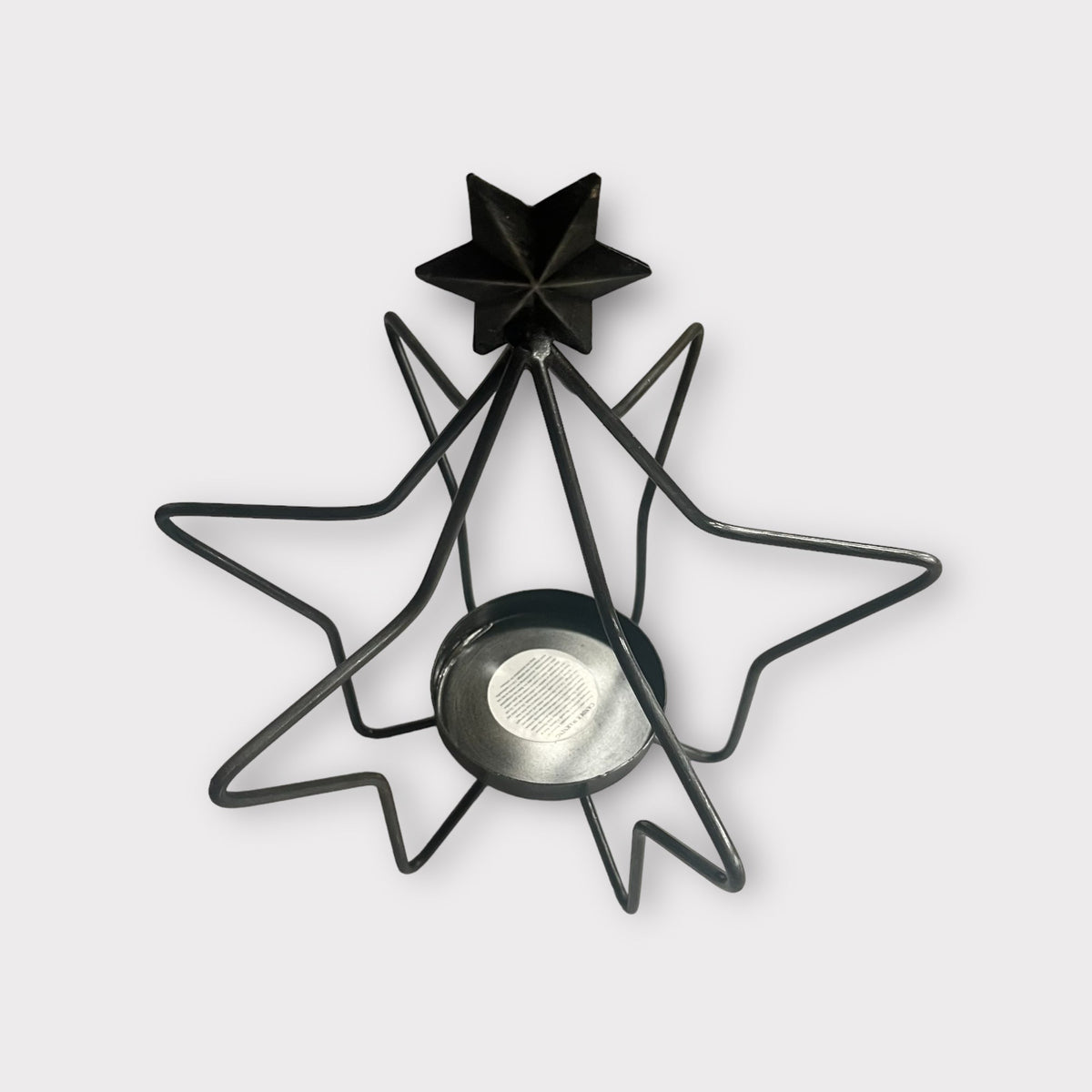 Dark Grey Star Candle Holder - Cherish Home