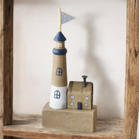 Decorative Wooden Lighthouse & House - 15cm - Cherish Home