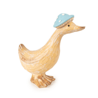 Dewey & Dottie Duck Tan coloured Ornaments with Duck Egg hats - Cherish Home