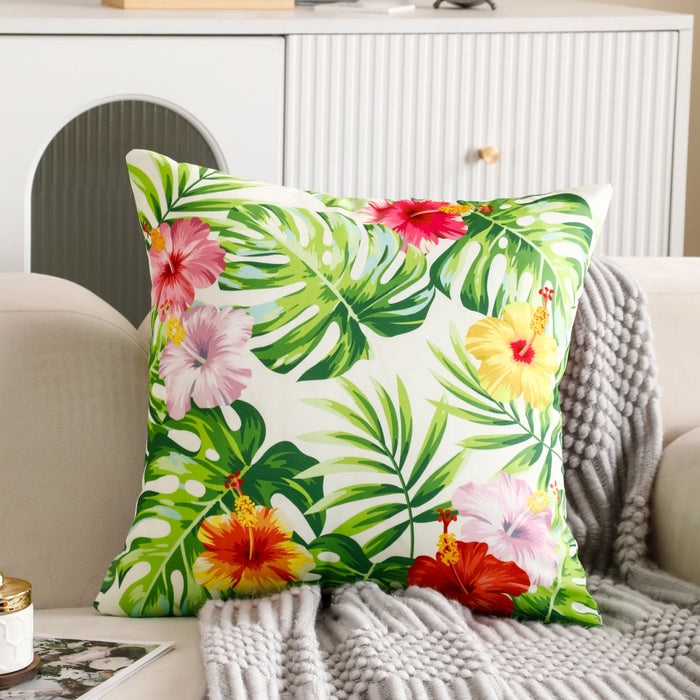 Durable Water & Stain Resistant Outdoor Cushion Cover | 45x45cm Square Garden Patio Accent - Cherish Home
