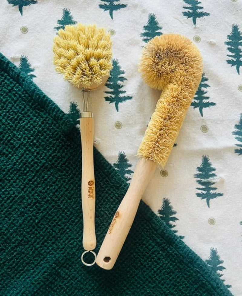 Eco - friendly Bamboo Cleaning Brush Set - Cherish Home