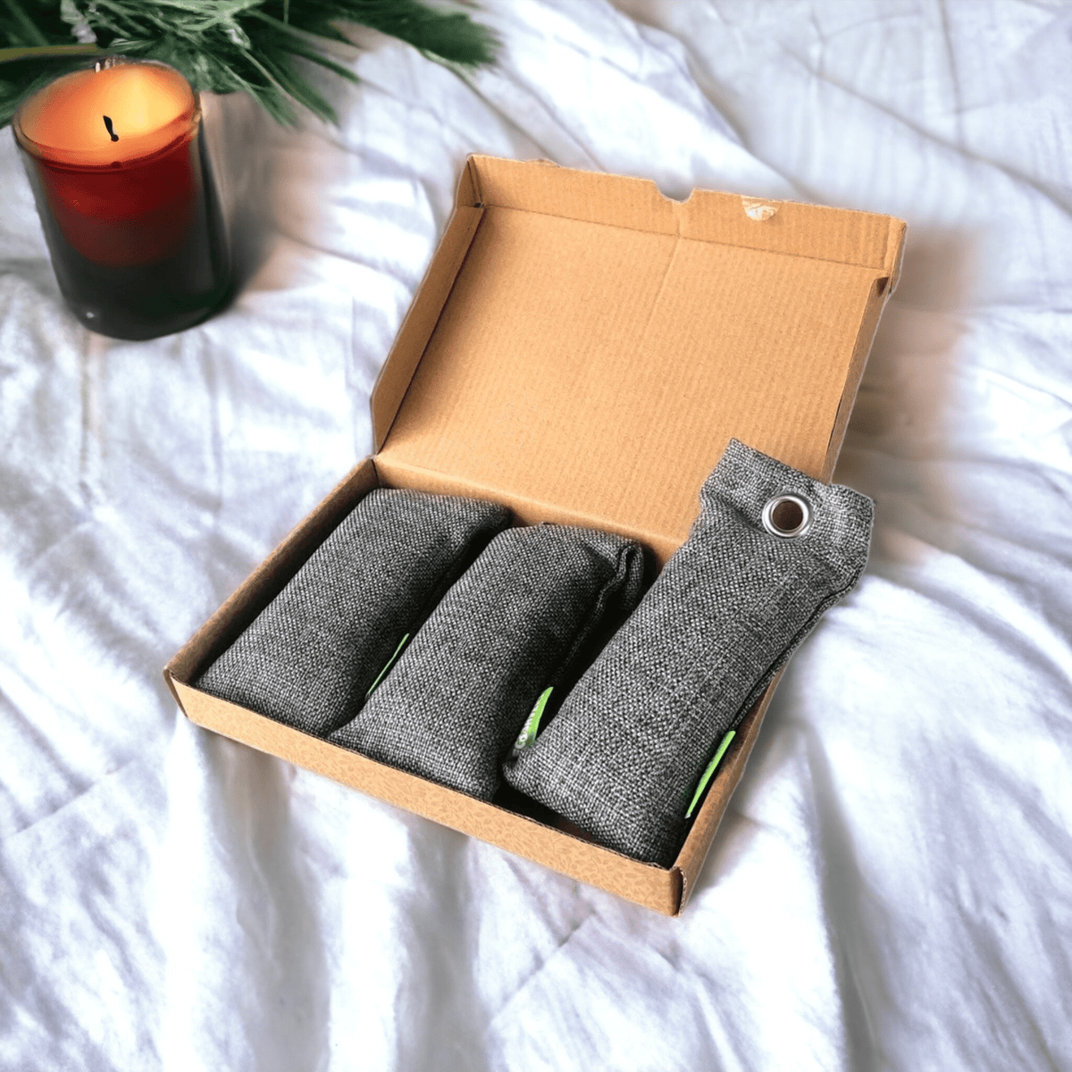 EcoSavers Bamboo Charcoal Air Purifying Bags - Set of 3 - Cherish Home