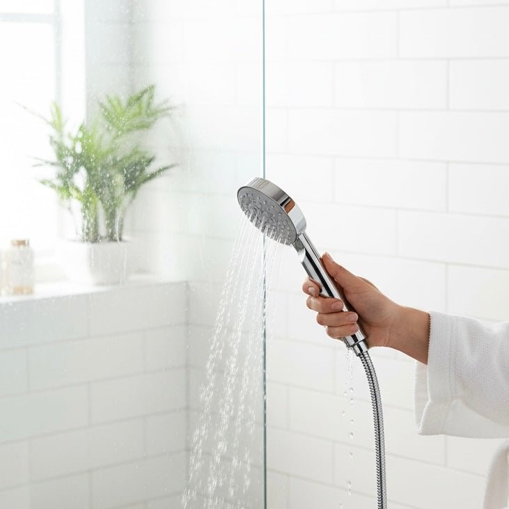 EcoSavers High-Pressure Water Saving Shower Head Saves Up to 70% Water and Heating Energy, 4-7 L/min Low Flow (2-5 Bar), Sleek Chrome Finish, Easy Tool-Free Installation - Cherish Home