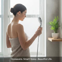 EcoSavers High-Pressure Water Saving Shower Head Saves Up to 70% Water and Heating Energy, 4-7 L/min Low Flow (2-5 Bar), Sleek Chrome Finish, Easy Tool-Free Installation - Cherish Home