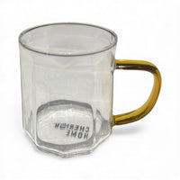 Elegant Clear Glass Lotus Style Coffee Mug - Elegant Style Drinking Cup, Clear Glass for Iced Coffee, Tea, Lattes, Water & More - Cherish Home