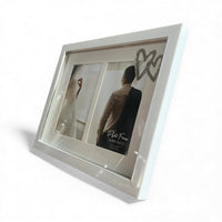 Elegant Double Wedding Photo Frame with Heart Accents - Cherish Home