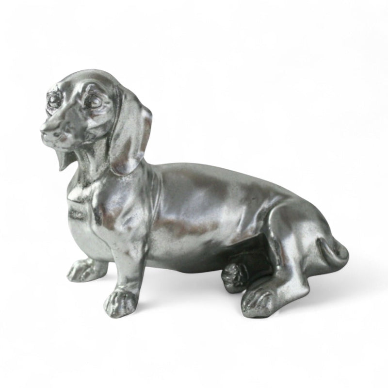 Elegant Small Silver Dachshund Ornament for Home Shelf Decor - Cherish Home