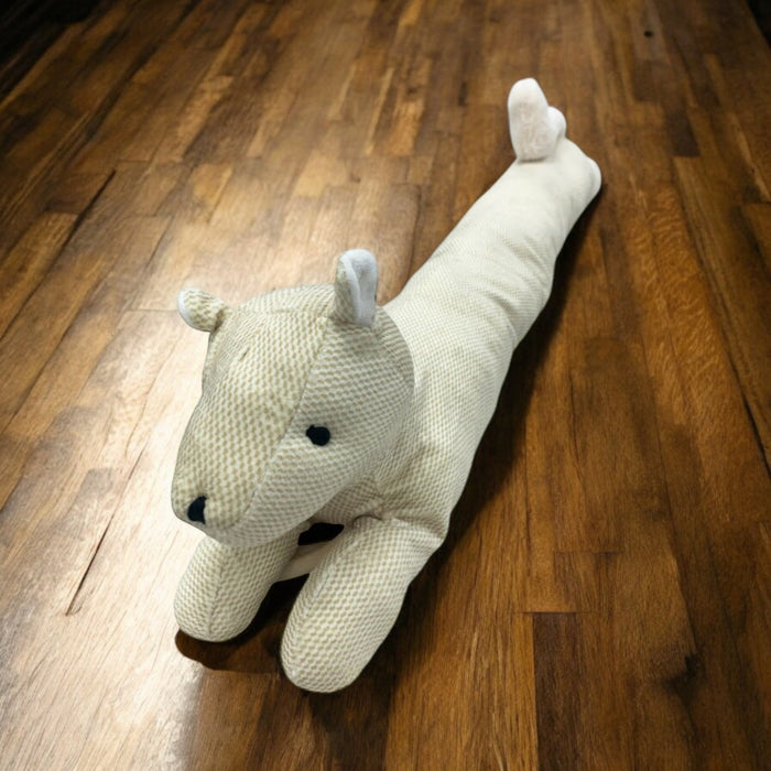 Ex Long Draught Excluder White Squirrel Weighted Door Stop Soft Draft Stop 90cm - Cherish Home