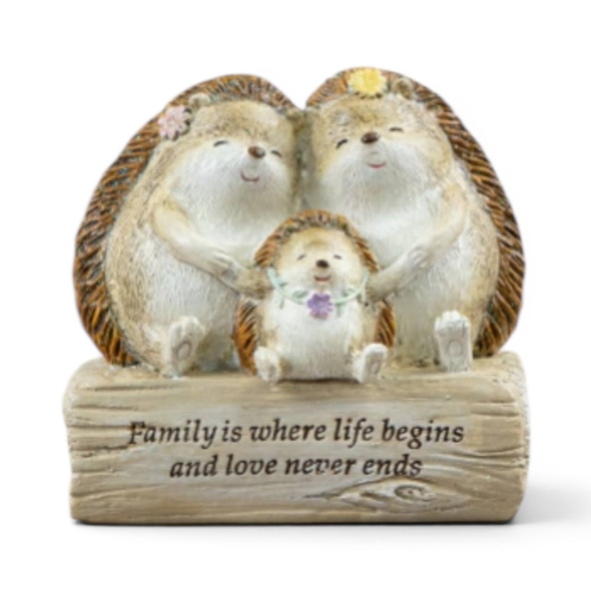 "Family is Everything" Hedgehog Plaque 8.5cm Hedgehog Family Plaque Gift - Cherish Home