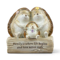 "Family is Everything" Hedgehog Plaque 8.5cm Hedgehog Family Plaque Gift - Cherish Home