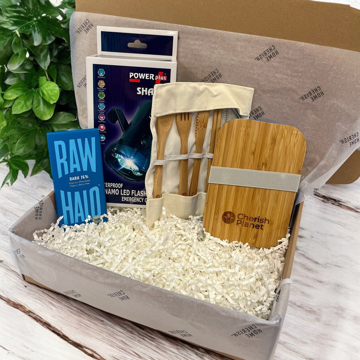 Father's Day Gift Box for the Adventure Dad: Lunch Box, Cutlery, Torch & Chocolate - Cherish Home