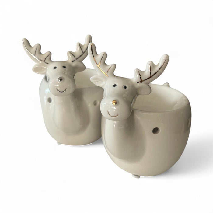 Festive Reindeer Wax Melt Holder in Gold and Silver - Cherish Home