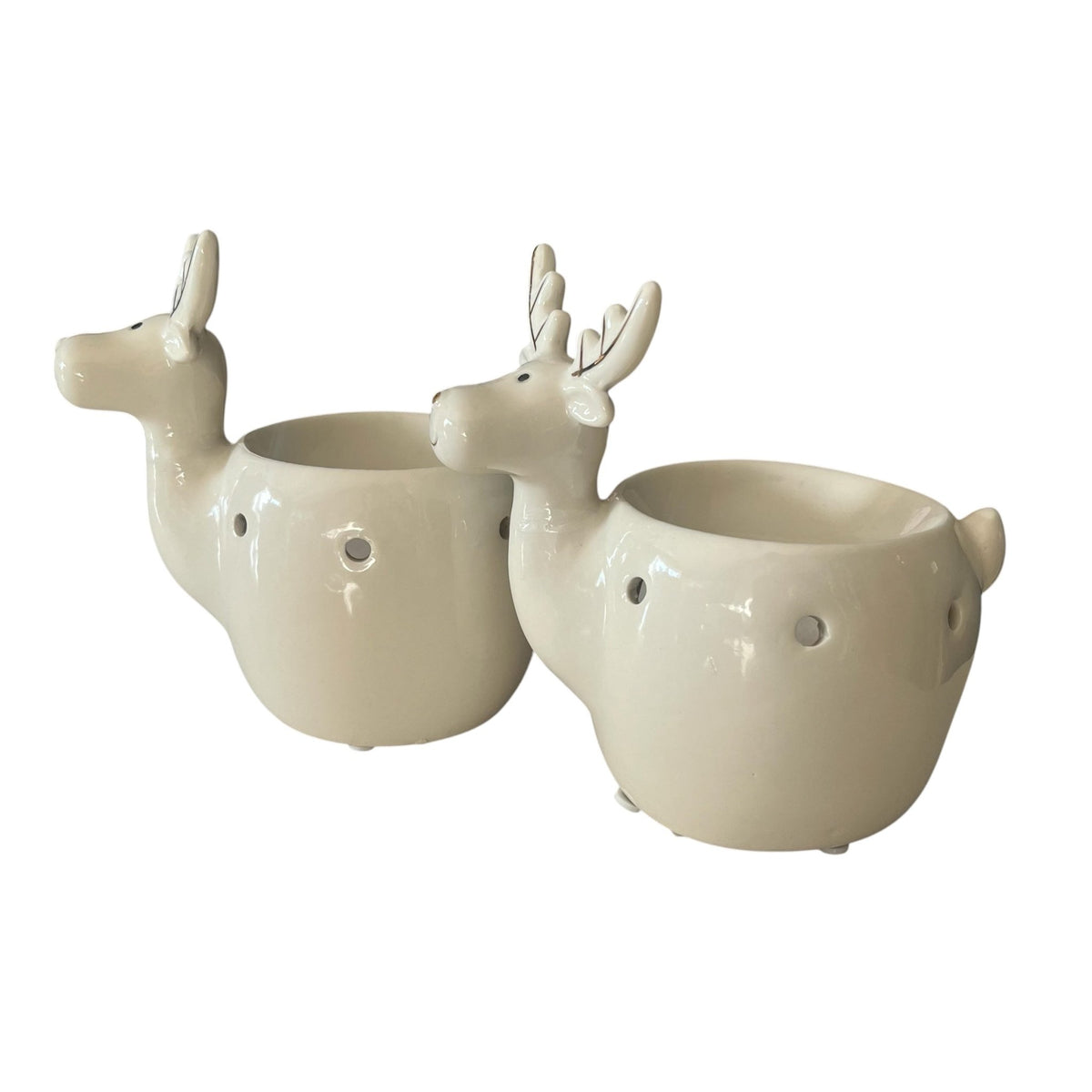 Festive Reindeer Wax Melt Holder in Gold and Silver - Cherish Home