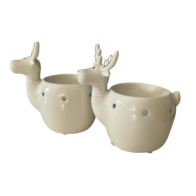 Festive Reindeer Wax Melt Holder in Gold and Silver - Cherish Home