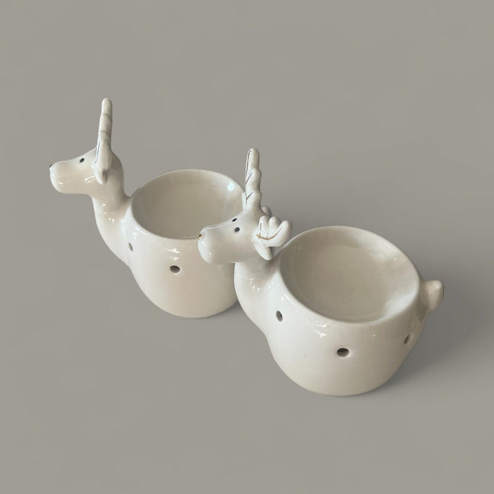 Festive Reindeer Wax Melt Holder in Gold and Silver - Cherish Home