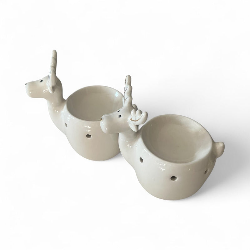 Festive Reindeer Wax Melt Holder in Gold and Silver - Cherish Home