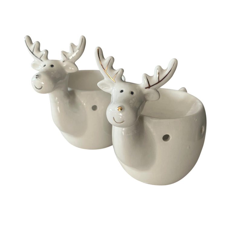 Festive Reindeer Wax Melt Holder in Gold and Silver - Cherish Home