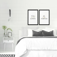 First Anniversary Gift for Couple - Set of 2 Wall Art Prints | Personalised Cotton Themed Decor for 1st Year - Cherish Home