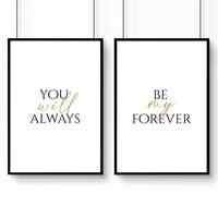 First Anniversary Gift for Couple - Set of 2 Wall Art Prints | Personalised Cotton Themed Decor for 1st Year - Cherish Home