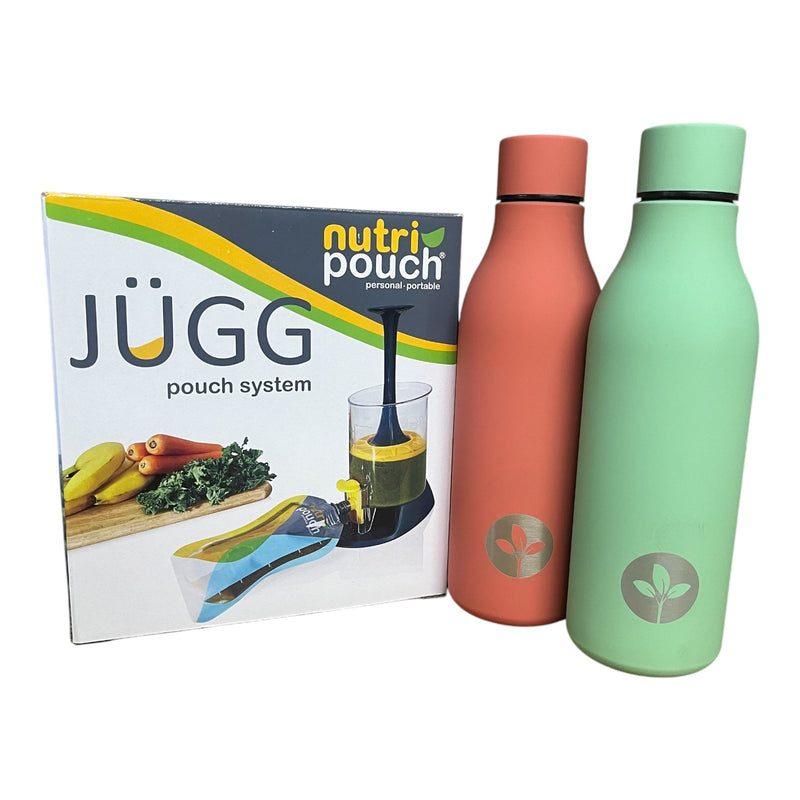 Fitness Essentials Bundle: Nutri Pouch Starter Kit & Cherish Planet Water Bottle - Cherish Home