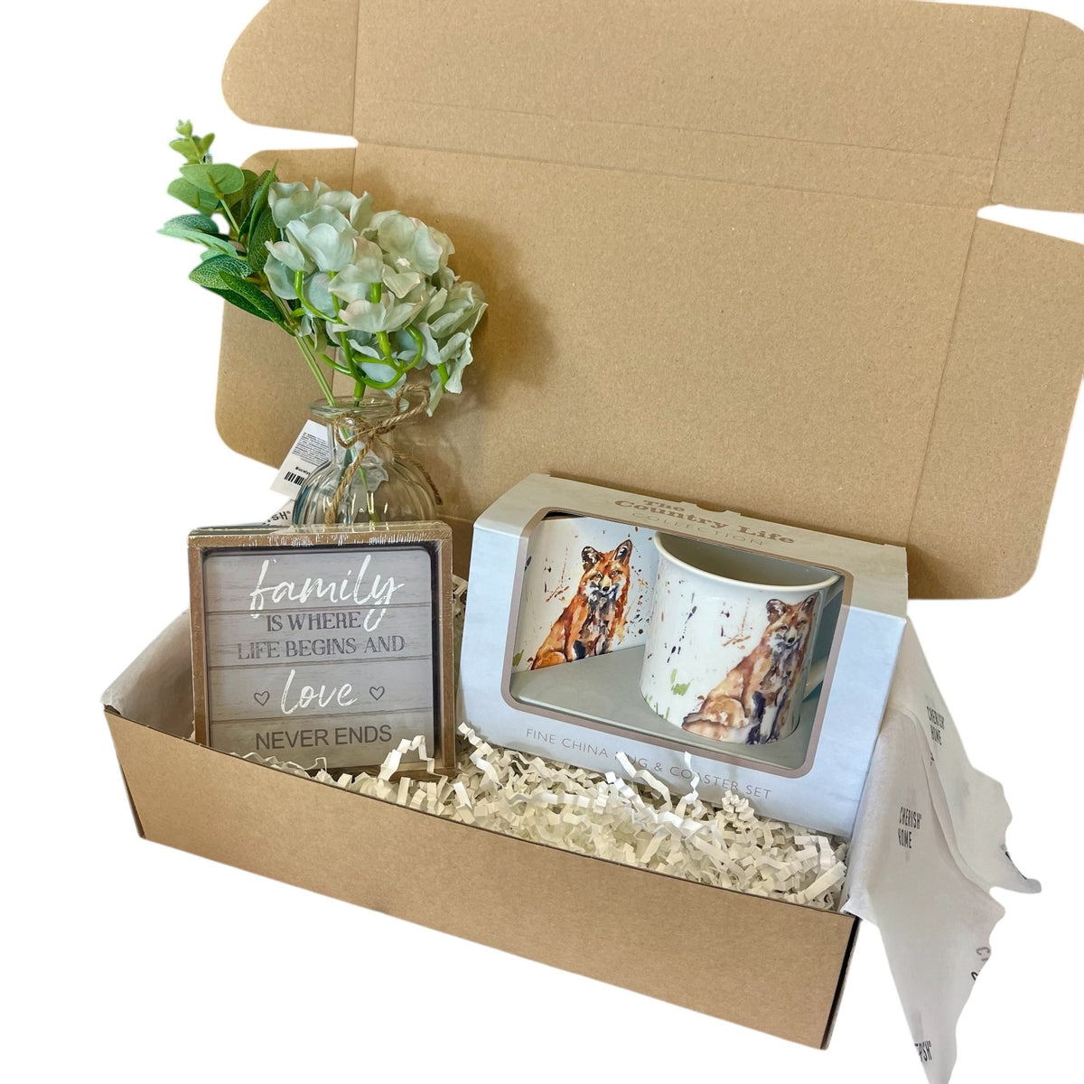 Friendly Fox Gift Set - Adorable Forest Animal Mug & Present Box for Him or Her - Cherish Home