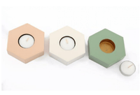 Geometric Glow Hexagon Pastel Coloured Tealight Holders includes tealights - Cherish Home