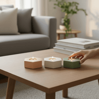 Geometric Glow Hexagon Pastel Coloured Tealight Holders includes tealights - Cherish Home