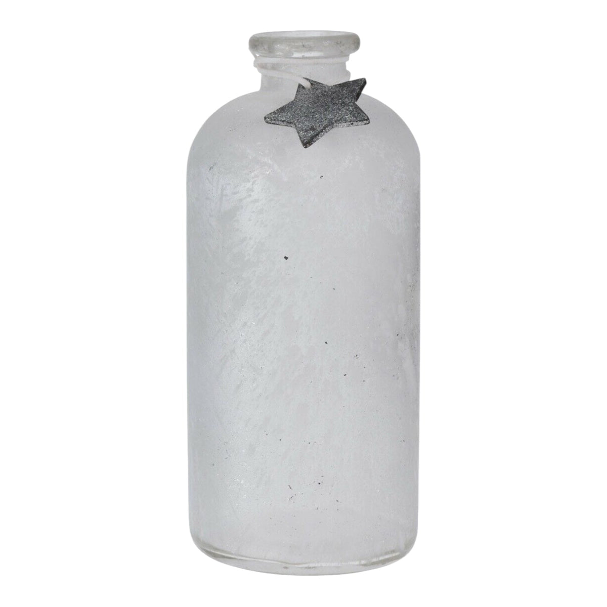 Glass Flower Vase, 25cm Tall Christmas Bottle Vase with Stunning Festive Design - Cherish Home