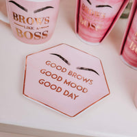 Good Brows Pink & Gold Jewellery Ring Holder - Vanity Decor Organiser for Women & Girls - Cherish Home