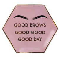 Good Brows Pink & Gold Jewellery Ring Holder - Vanity Decor Organiser for Women & Girls - Cherish Home