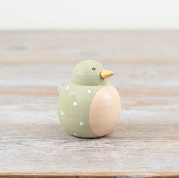 Green Dotty Bird Deco, 5.8cm - Cherish Home