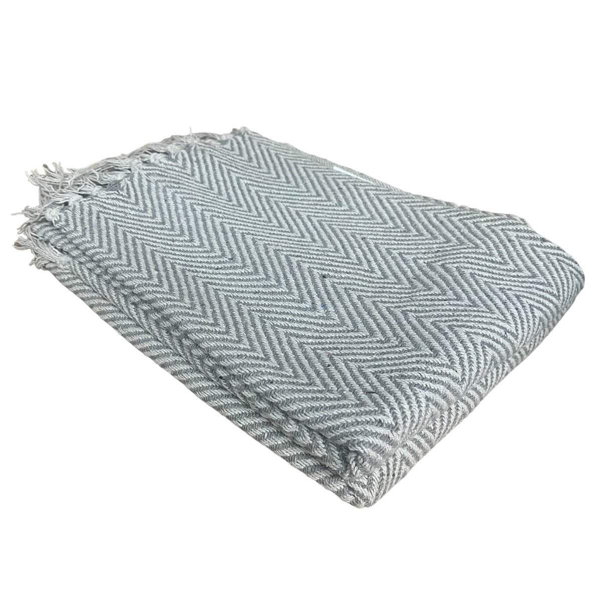 Grey Speckled Natural Cotton Throw - Cherish Home