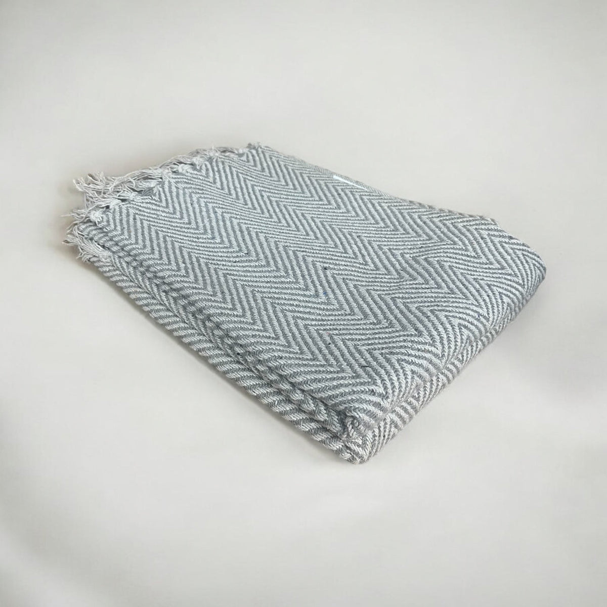 Grey Speckled Natural Cotton Throw - Cherish Home