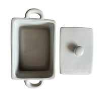Grey with White Hearts Butter Dish and Lid - Cherish Home